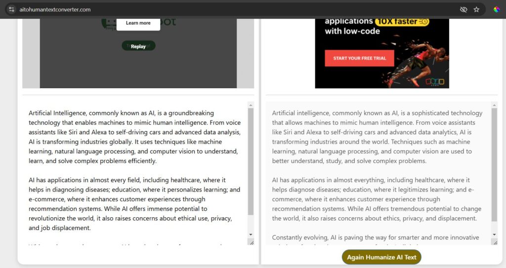 AI-to-Human-Text-Converter-Free-Tool